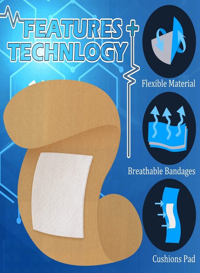 Treela 100 Pcs Spot Bandages Flexible Fabric Adhesive Knuckle Fingertip Bandages for Wound Care and First Aid Supplies, 3 Assorted Sizes - Image 4